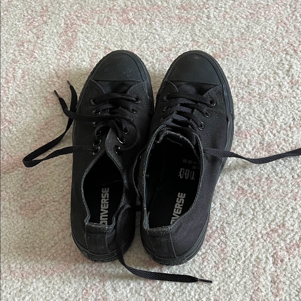Converse All Black Canvas Sneakers